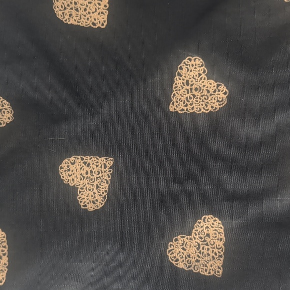 LeSportsac Black Tote Bag with Gold Heart Accents - Picture 3 of 5